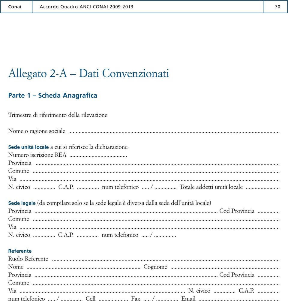 .. Totale addetti unità locale... Sede legale (da compilare solo se la sede legale è diversa dalla sede dell unità locale) Provincia... Cod Provincia... Comune... Via... N.