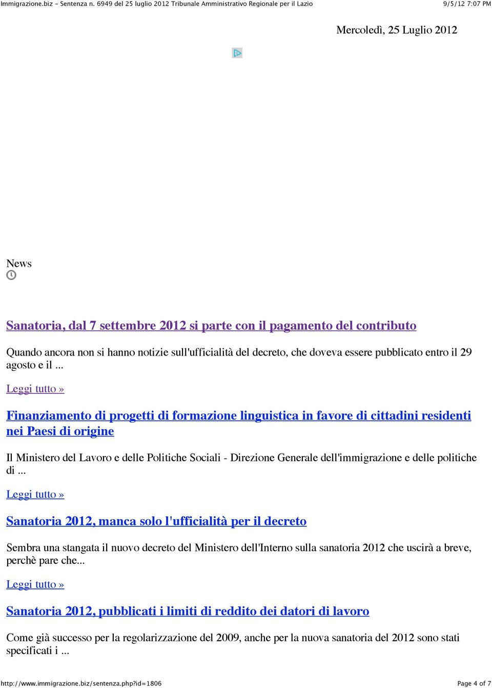 .. Finanziamento di progetti di formazione linguistica in favore di cittadini residenti nei Paesi di origine Il Ministero del Lavoro e delle Politiche Sociali - Direzione Generale dell'immigrazione e