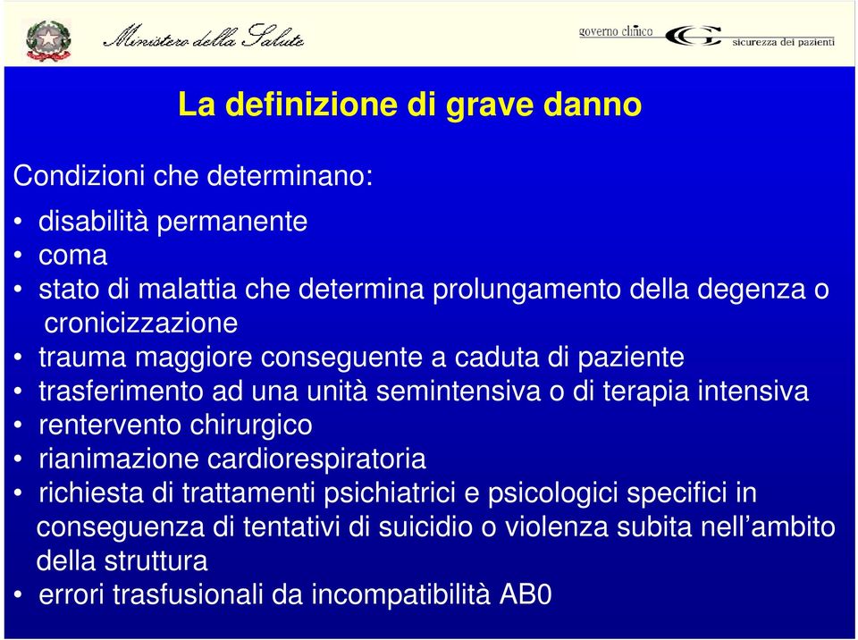 terapia intensiva rentervento chirurgico rianimazione cardiorespiratoria richiesta di trattamenti psichiatrici e psicologici