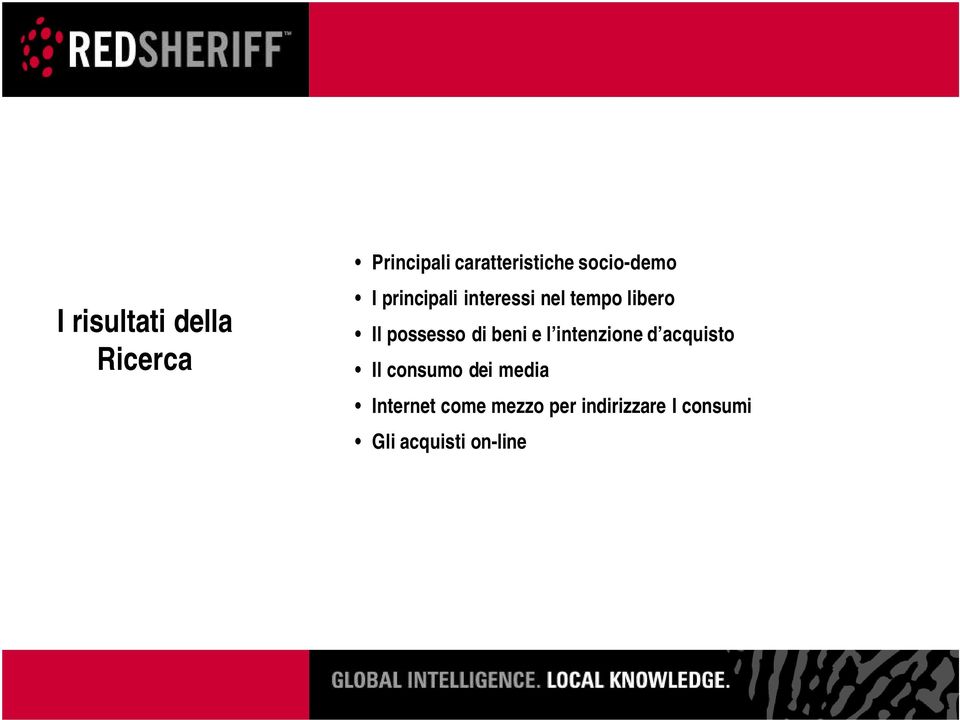 possesso di beni e l intenzione d acquisto Il consumo dei