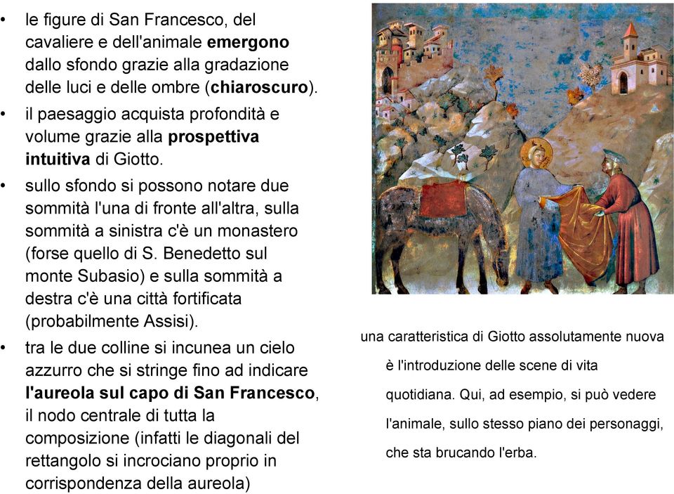 sullo sfondo si possono notare due sommità l'una di fronte all'altra, sulla sommità a sinistra c'è un monastero (forse quello di S.