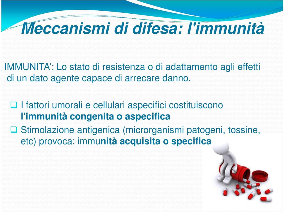 I fattori umorali e cellulari aspecifici costituiscono l'immunità congenita o