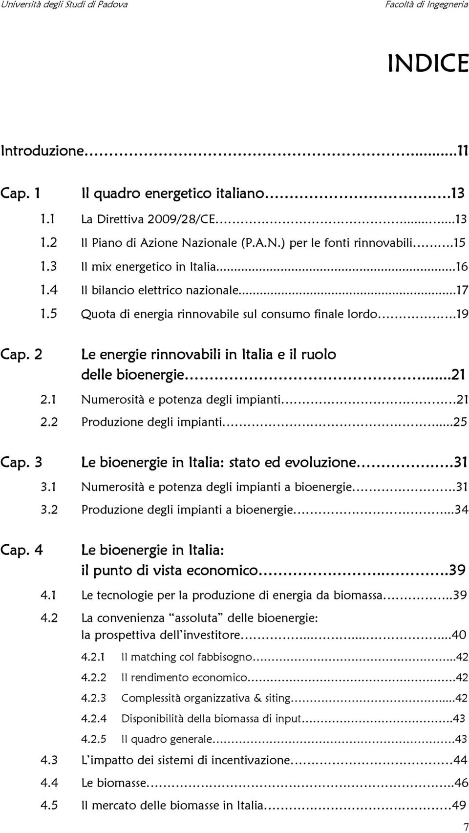 2 Le energie rinnovabili in Italia e il ruolo delle bioenergie.......21..21 2.1 Numerosità e potenza degli impianti 21 2.2 Produzione degli impianti...25 Cap.