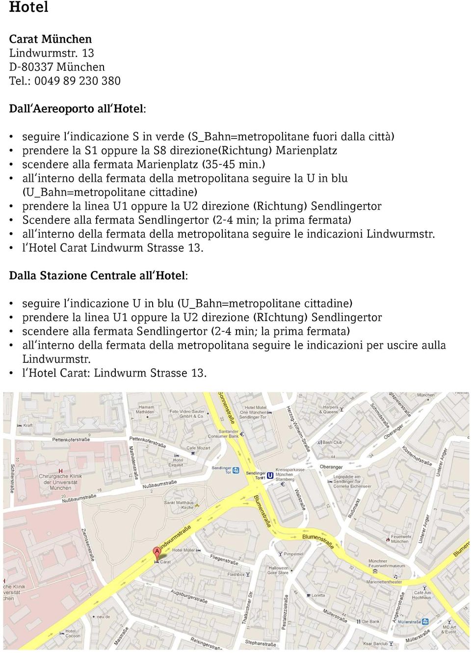 fermata Marienplatz (35-45 min.
