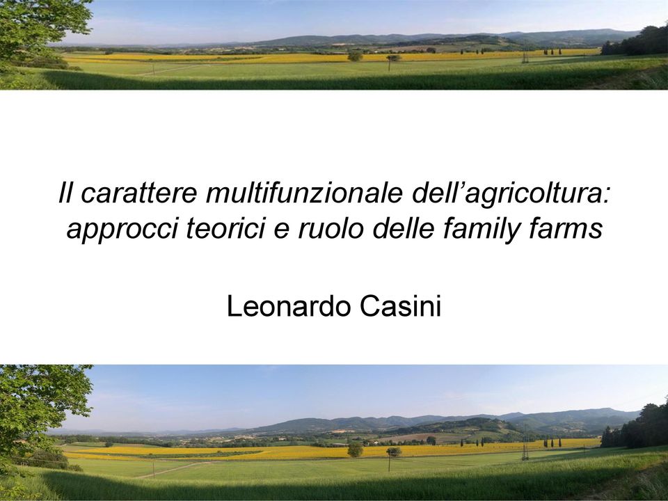 agricoltura: approcci