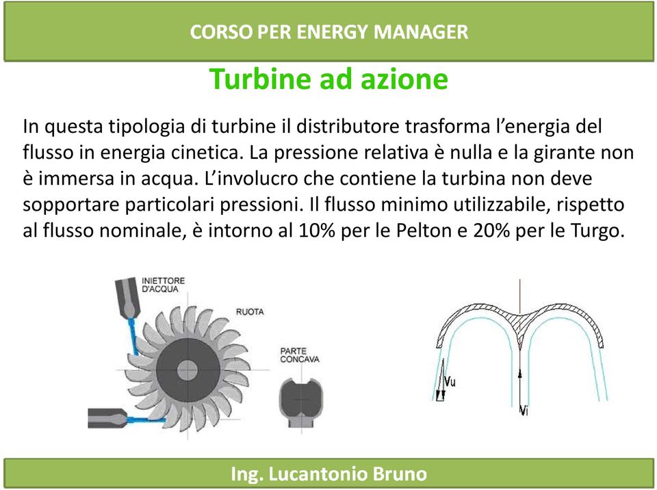 L involucro che contiene laturbina non deve sopportare particolari pressioni.