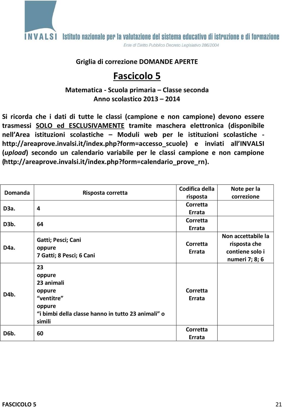 form=accesso_scuole) e inviati all INVALSI (upload) secondo un calendario variabile per le classi campione e non campione (http://areaprove.invalsi.it/index.php?form=calendario_prove_rn).