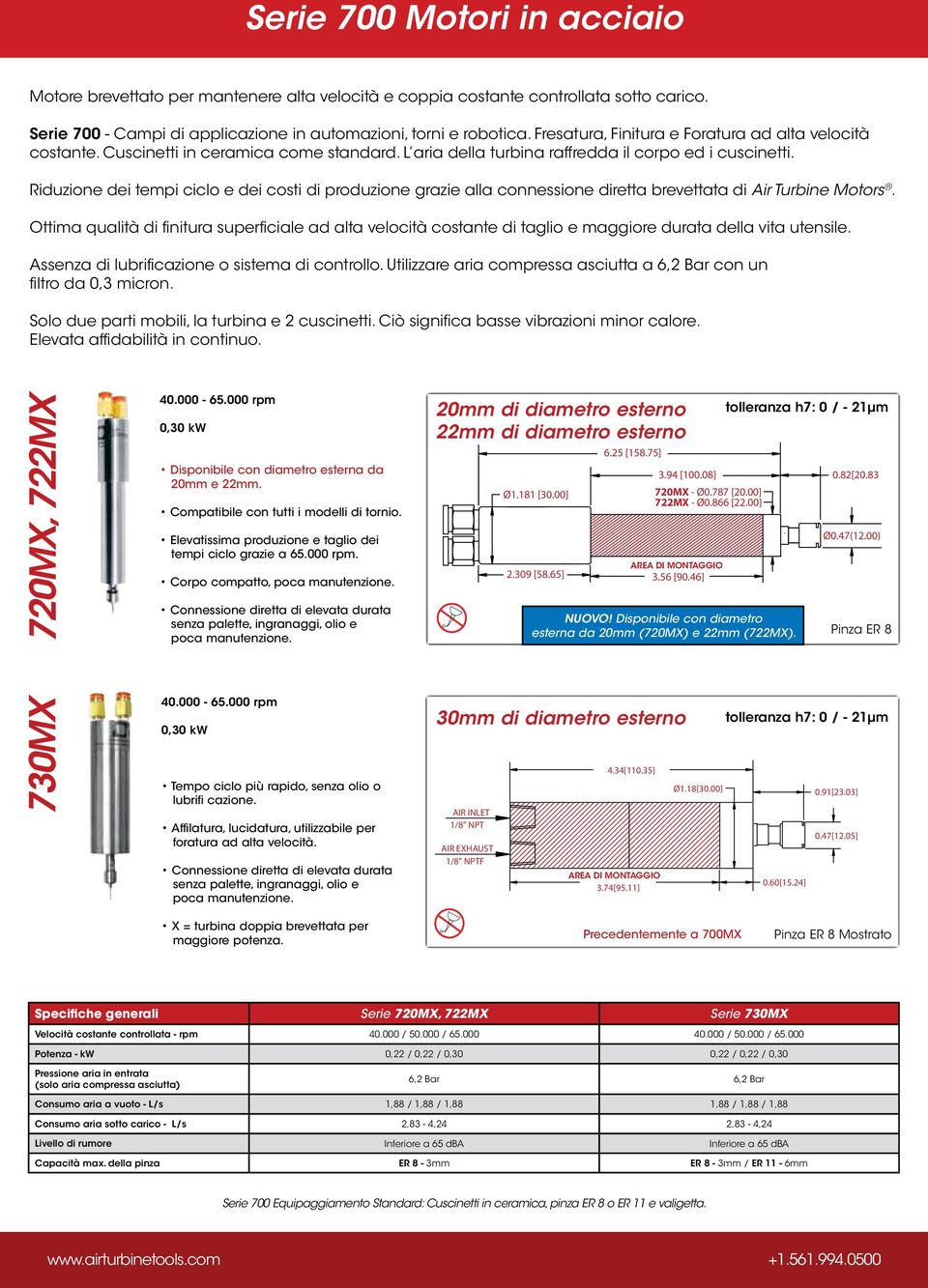 Riduzione dei tempi ciclo e dei costi di produzione grazie alla connessione diretta brevettata di Air Turbine Motors.