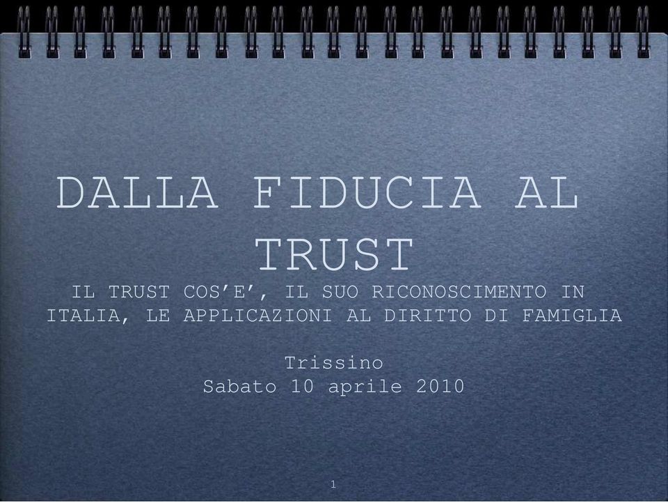 LE APPLICAZIONI AL DIRITTO DI