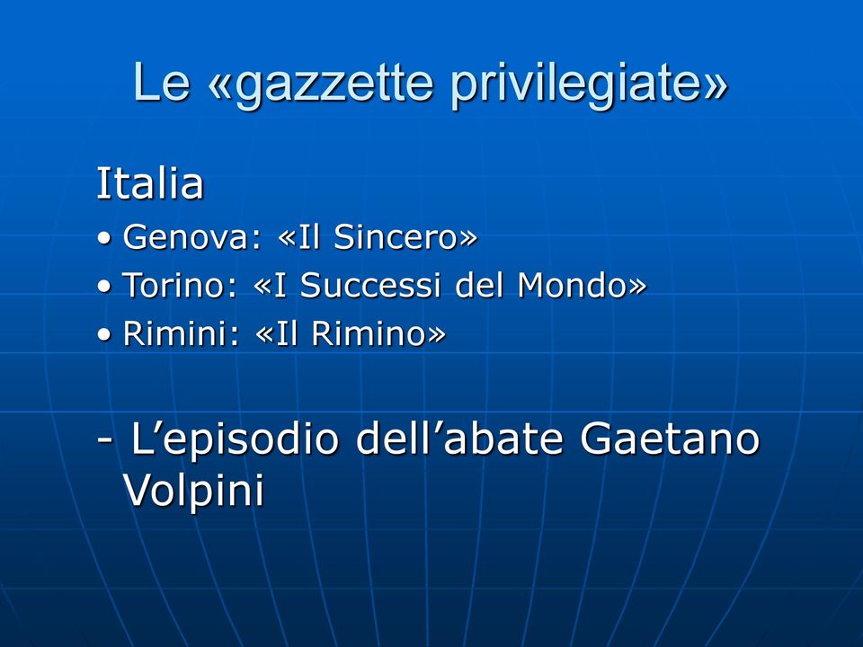 Successi del Mondo» Rimini: «Il