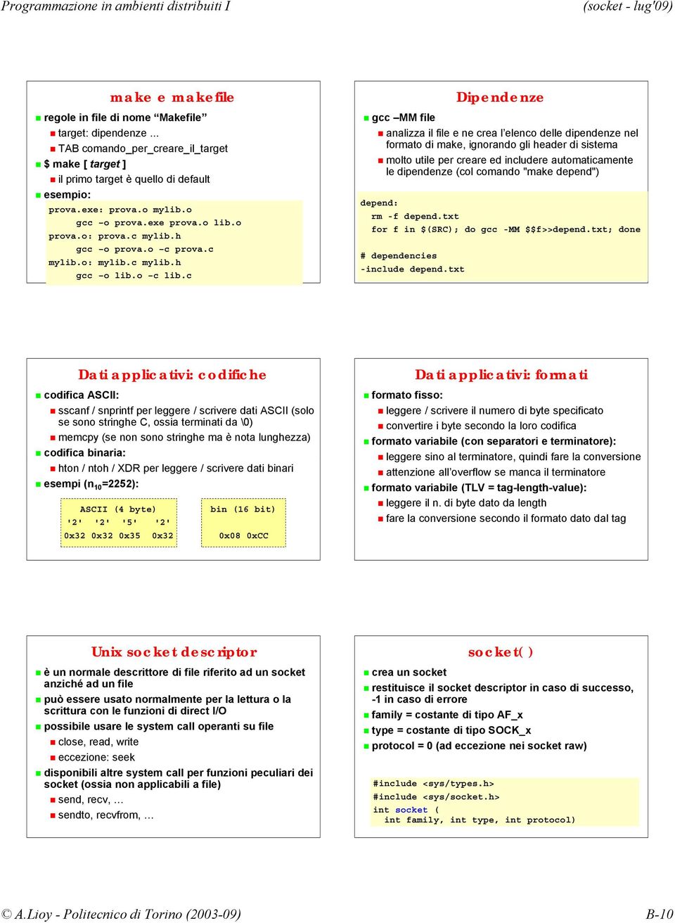 c Dipendenze gcc MM file analizza il file e ne crea l elenco delle dipendenze nel formato di make, ignorando gli header di sistema molto utile per creare ed includere automaticamente le dipendenze