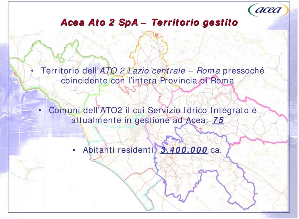 Roma Comuni dell ATO2 il cui Servizio Idrico Integrato è