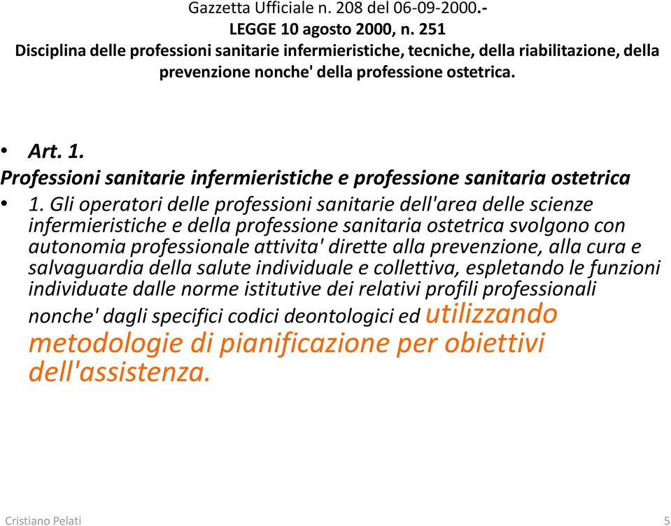 Professioni sanitarie infermieristiche e professione sanitaria ostetrica 1.