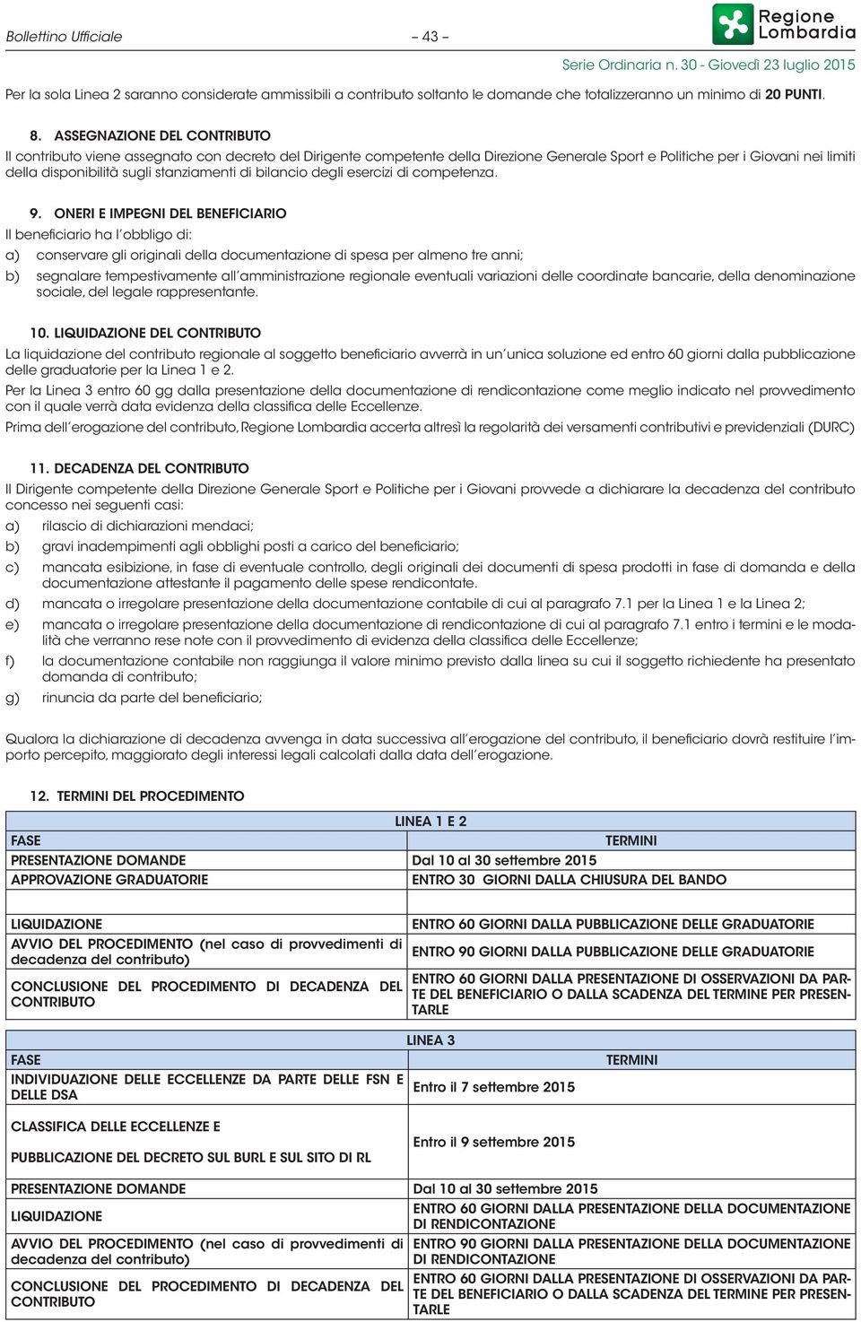 stanziamenti di bilancio degli esercizi di competenza. 9.