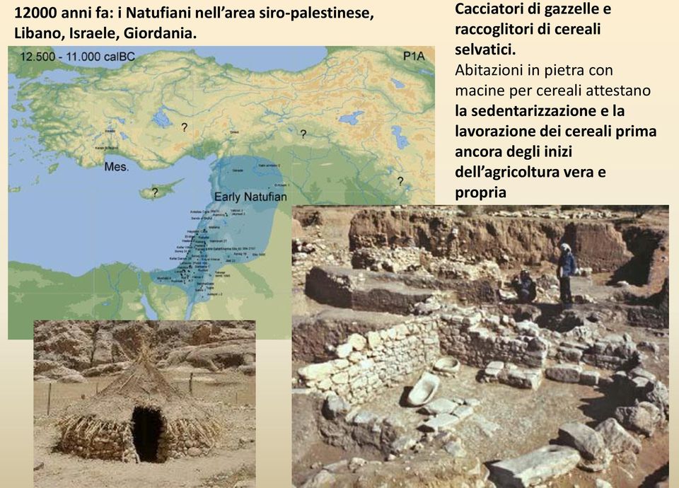 Abitazioni in pietra con macine per cereali attestano la sedentarizzazione e