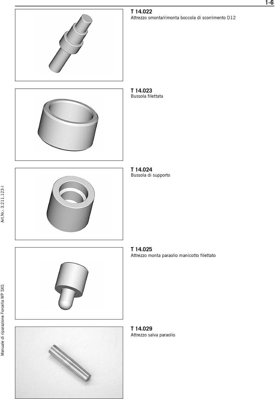 04 Bussola di supporto Manuale di riparazione Forcella WP SXS