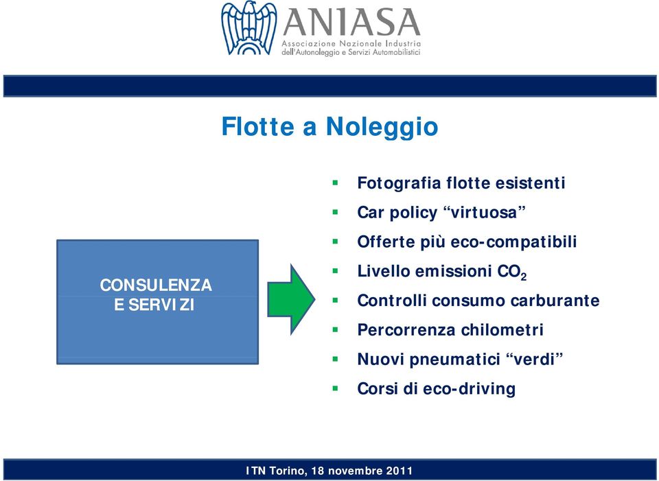 eco-compatibili Livello emissioni CO 2 CONSULENZA E SERVIZI