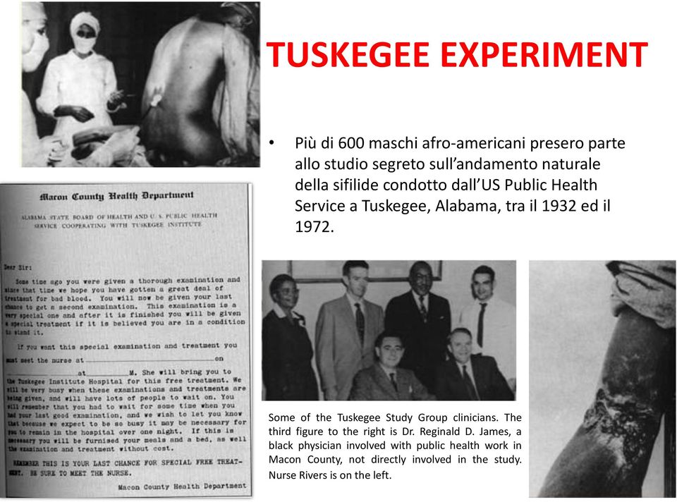 Some of the Tuskegee Study Group clinicians. The third figure to the right is Dr. Reginald D.