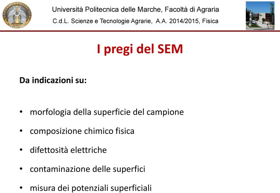 chimico fisica difettosità elettriche