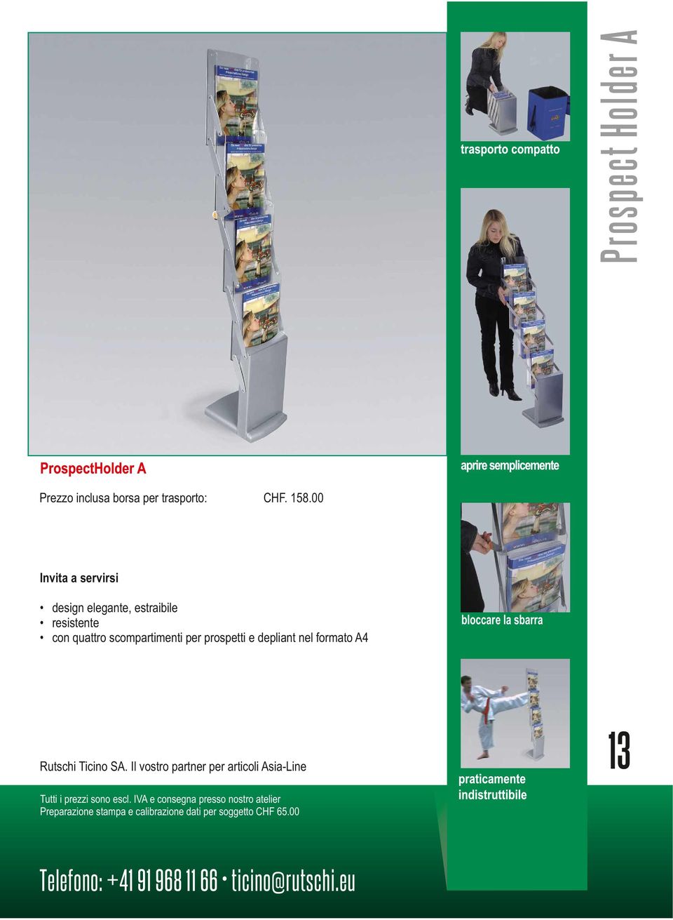 scompartimenti per prospetti e depliant nel formato A4 Preparazione stampa e