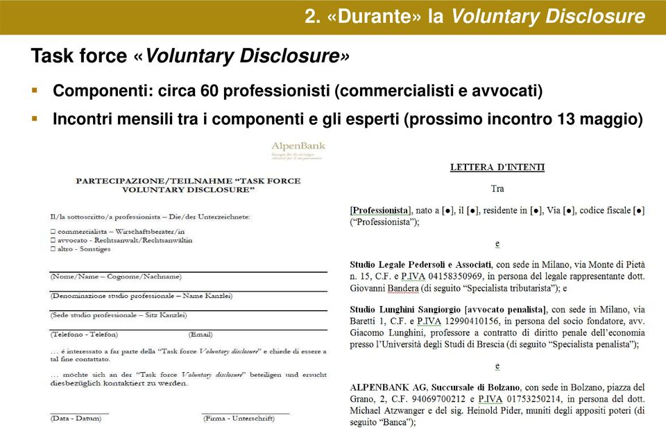 professionisti (commercialisti e avvocati) Incontri