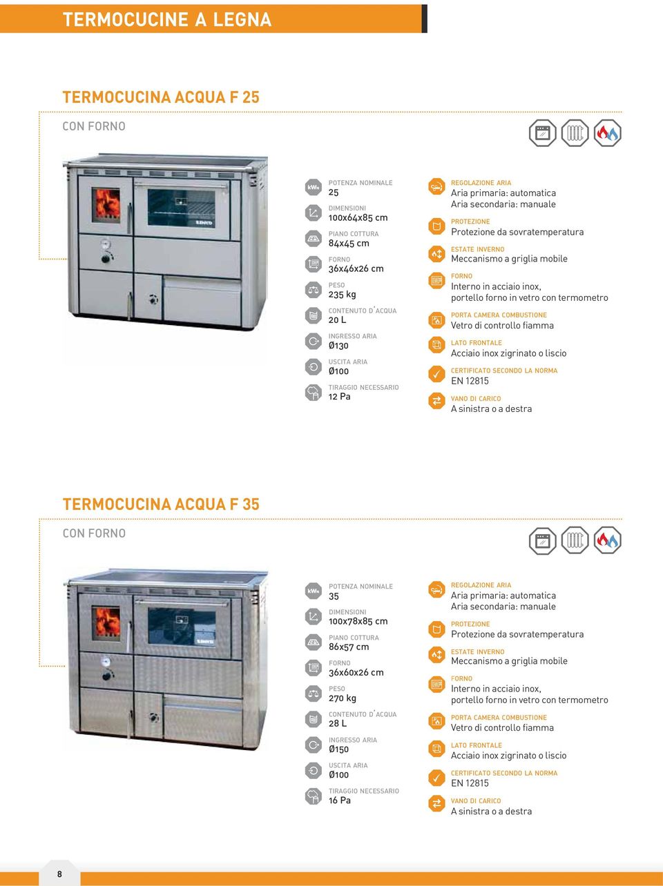 termometro TERMOCUCINA ACQUA F 35 CON 35 100x78x85 cm 86x57 cm 36x60x26 cm 270 kg 28 L Ø150 16