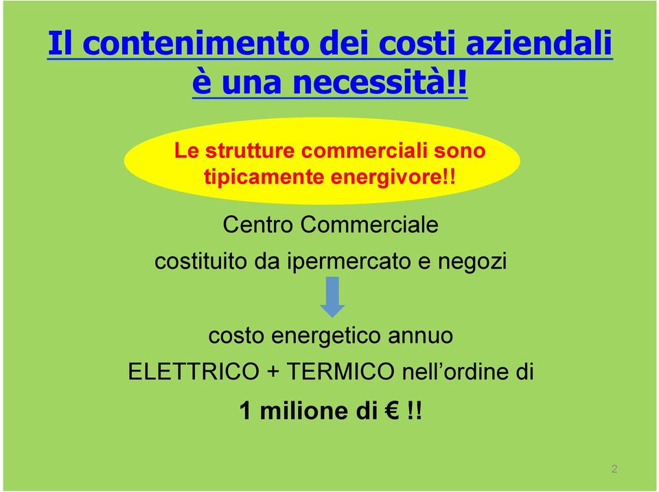 ! Centro Commerciale costituito da ipermercato e negozi