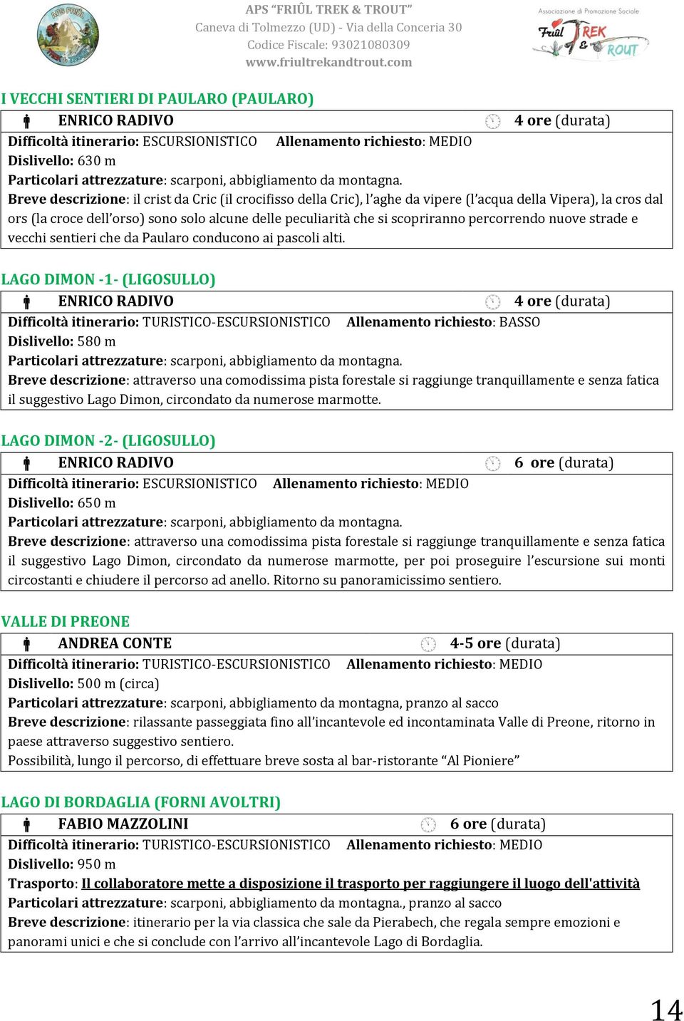 percorrendo nuove strade e vecchi sentieri che da Paularo conducono ai pascoli alti.