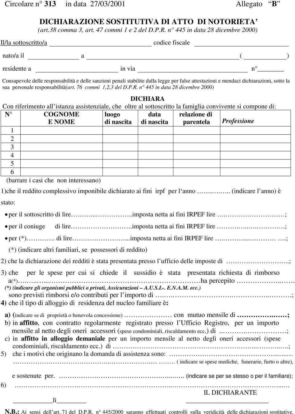 ETA (art.38 comma 3, art. 47 commi 1 e 2 del D.P.R.