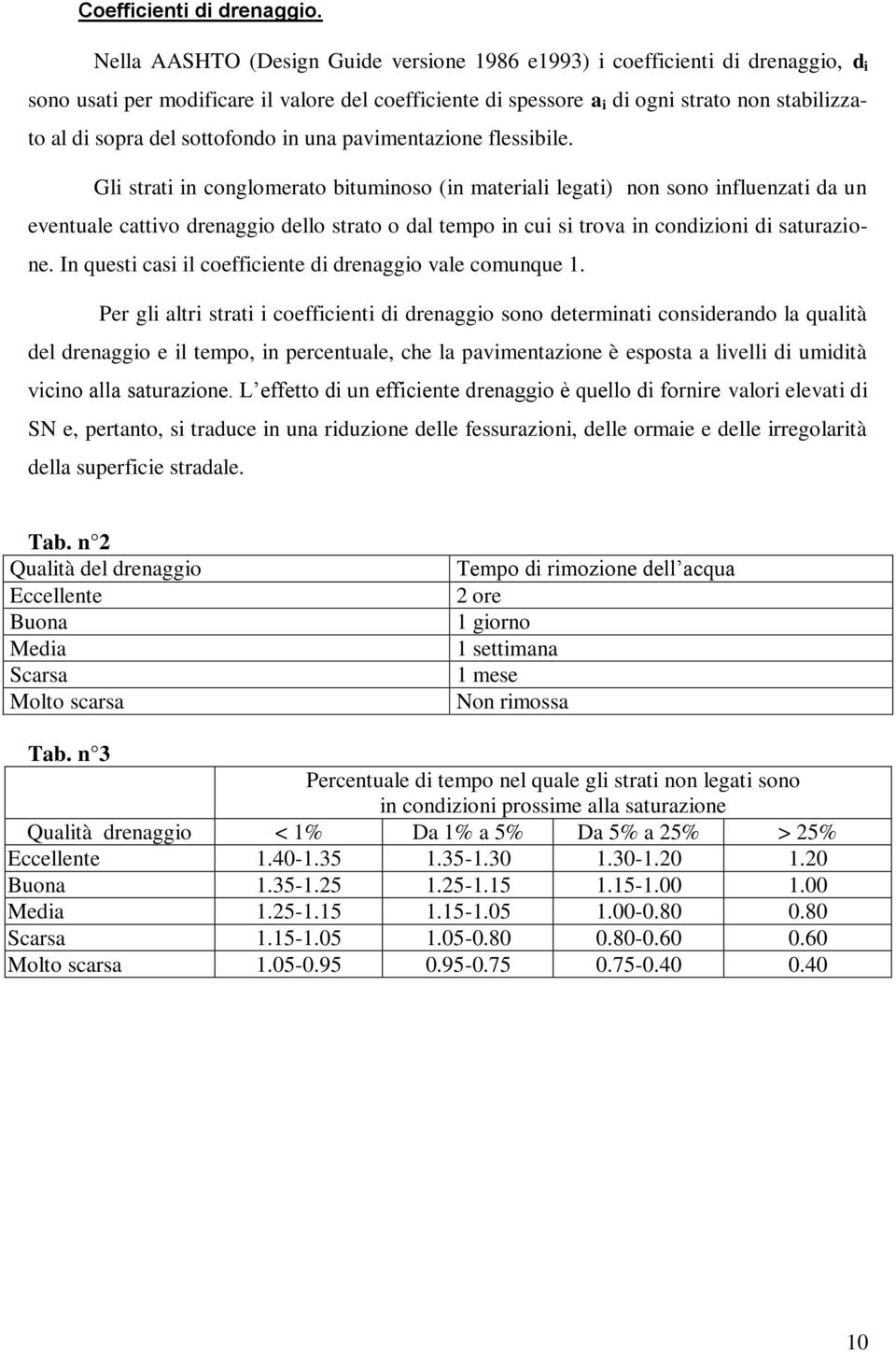 sottofondo in una pavimentazione flessibile.