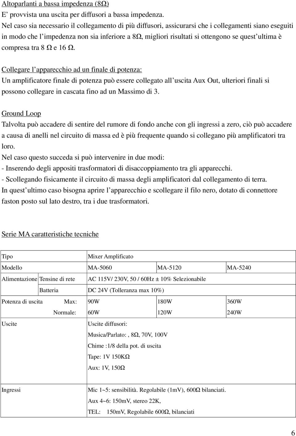 è compresa tra 8 Ω e 16 Ω.