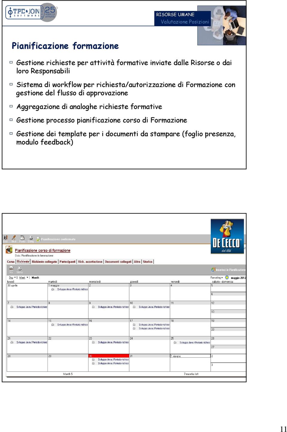 gestione del flusso di approvazione Aggregazione di analoghe richieste formative Gestione processo