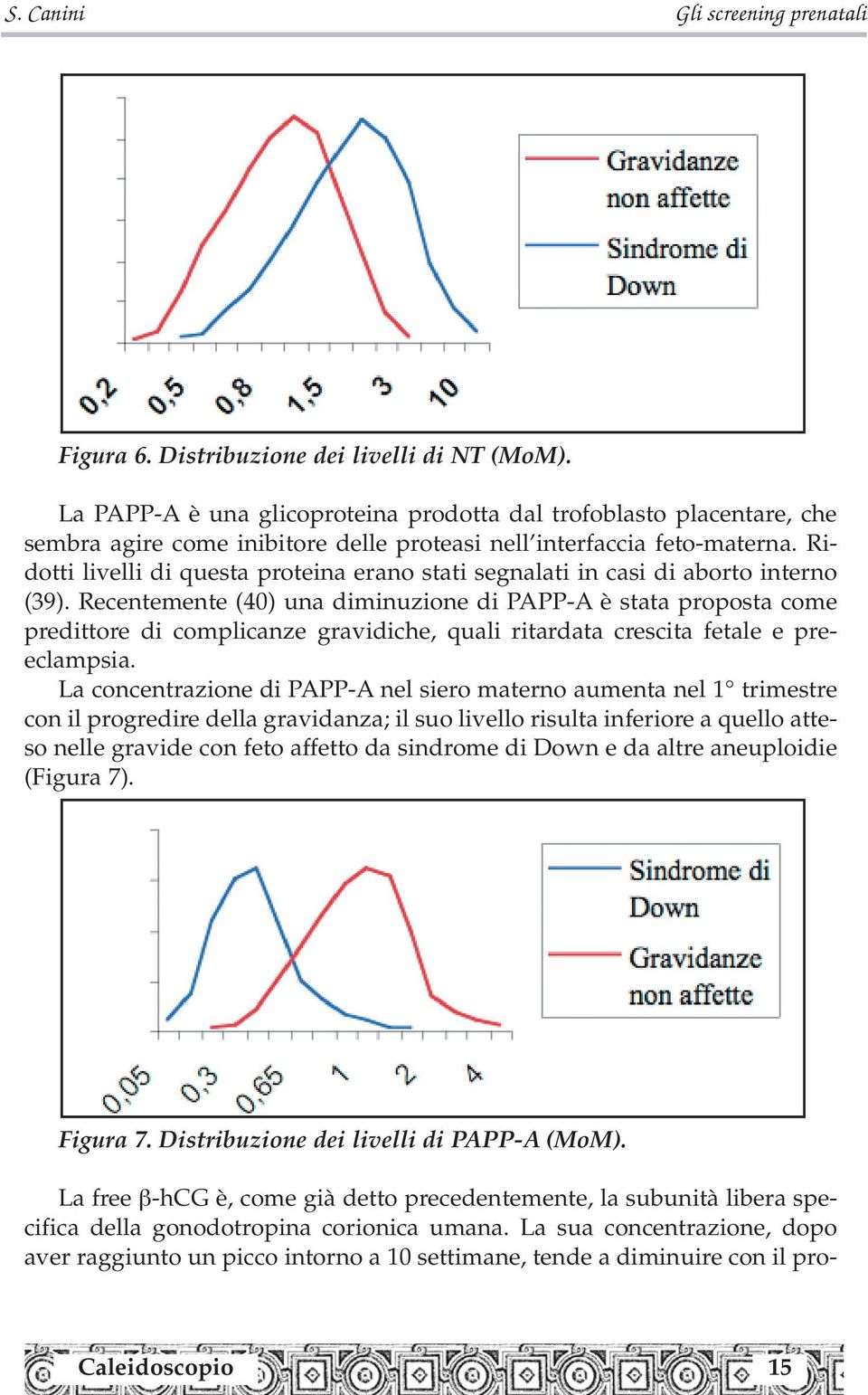 Recentemente (40) una diminuzione di PAPP-A è stata proposta come predittore di complicanze gravidiche, quali ritardata crescita fetale e preeclampsia.