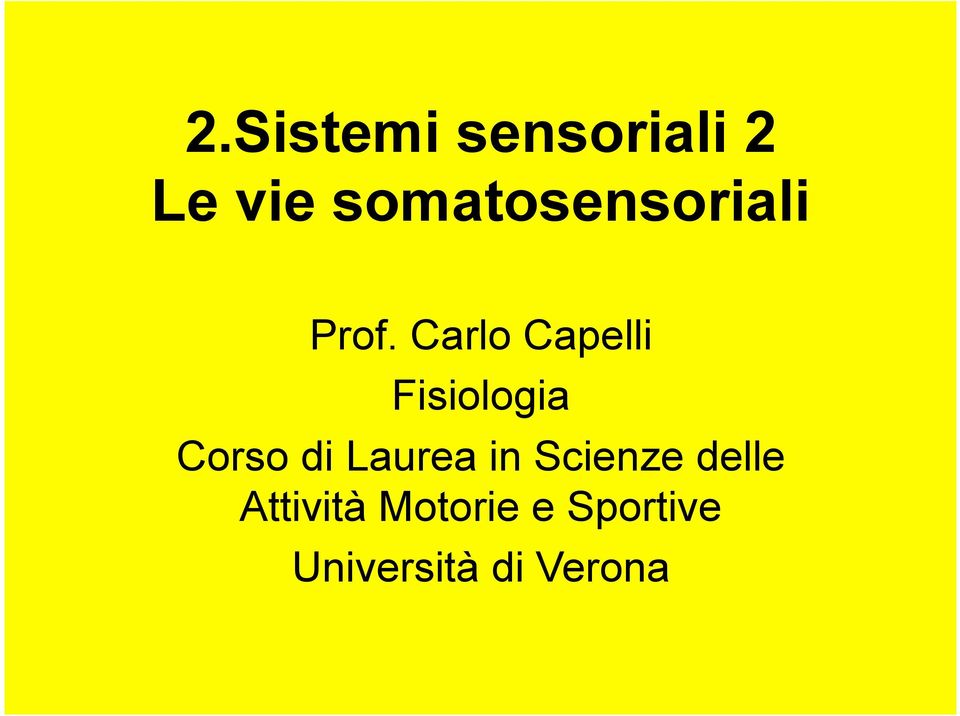 Carlo Capelli Fisiologia Corso di