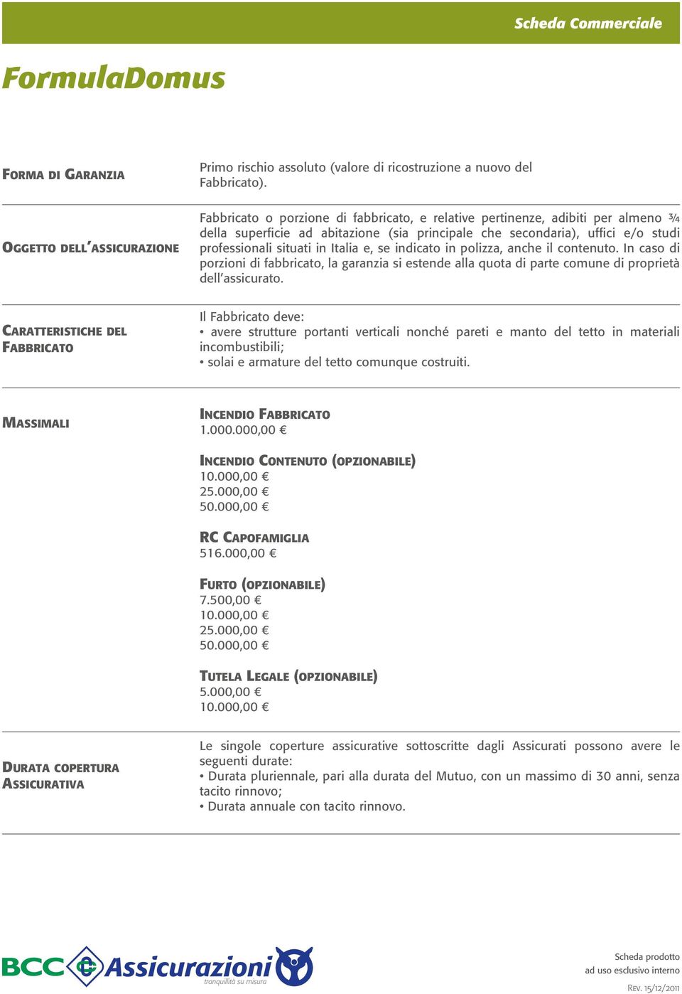 professionali situati in Italia e, se indicato in polizza, anche il contenuto. In caso di porzioni di fabbricato, la garanzia si estende alla quota di parte comune di proprietà dell assicurato.