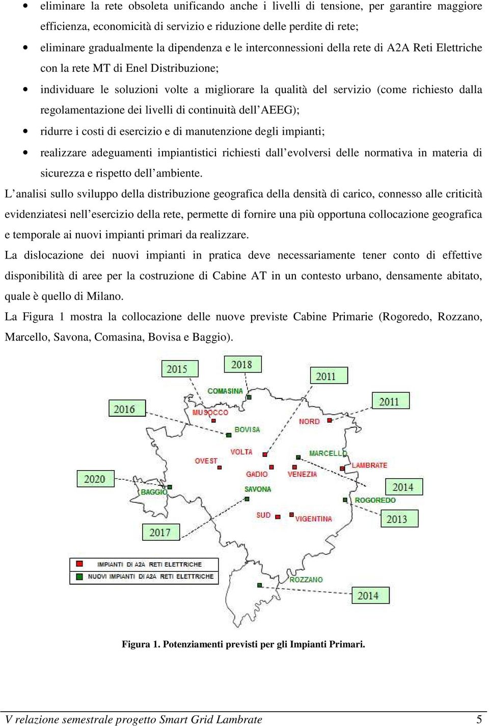 dei livelli di continuità dell AEEG); ridurre i costi di esercizio e di manutenzione degli impianti; realizzare adeguamenti impiantistici richiesti dall evolversi delle normativa in materia di