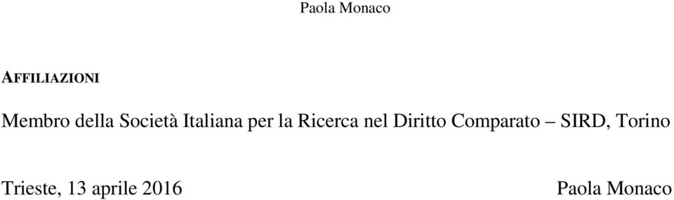 nel Diritto Comparato SIRD,