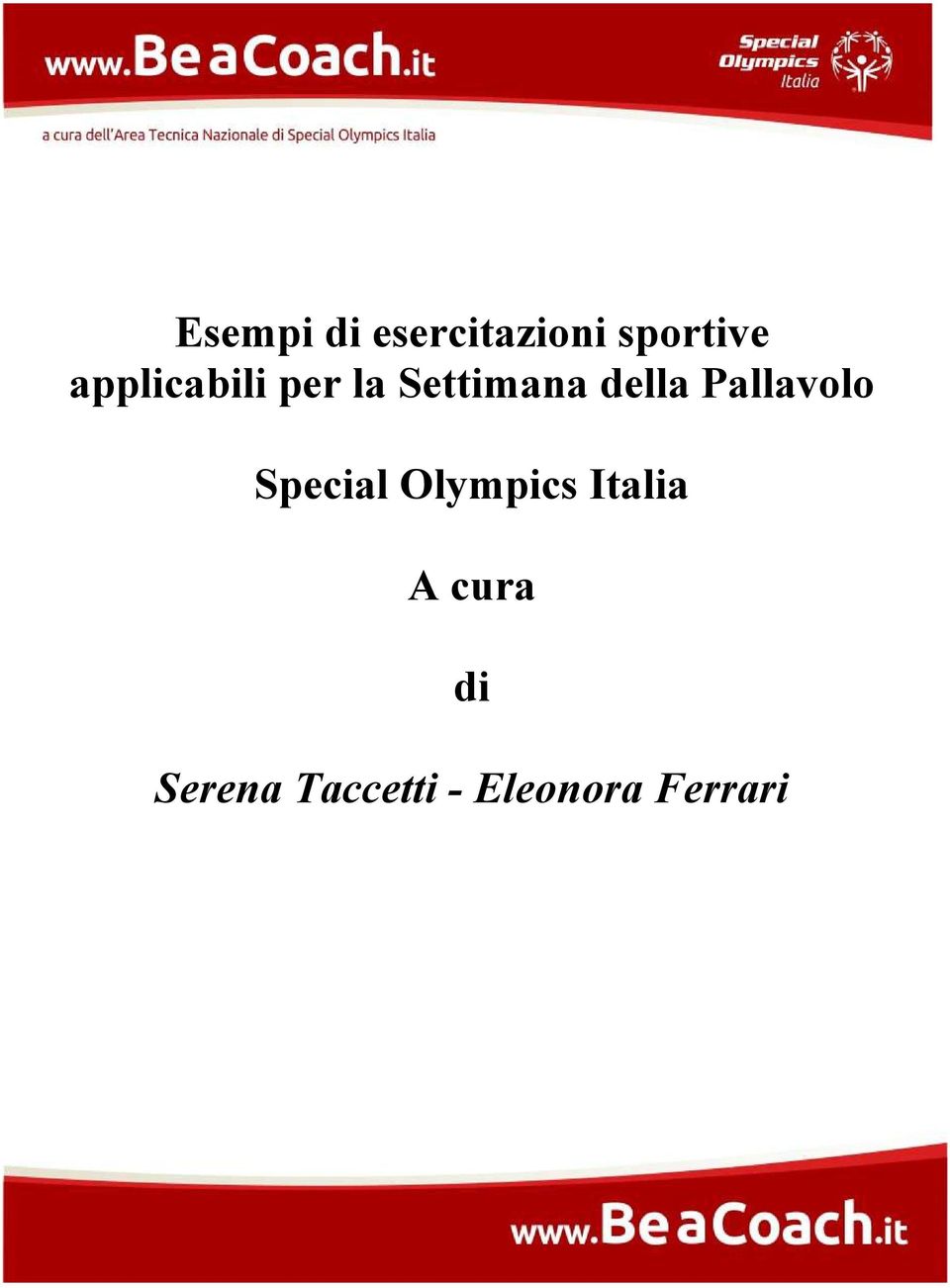 Pallavolo Special Olympics Italia A