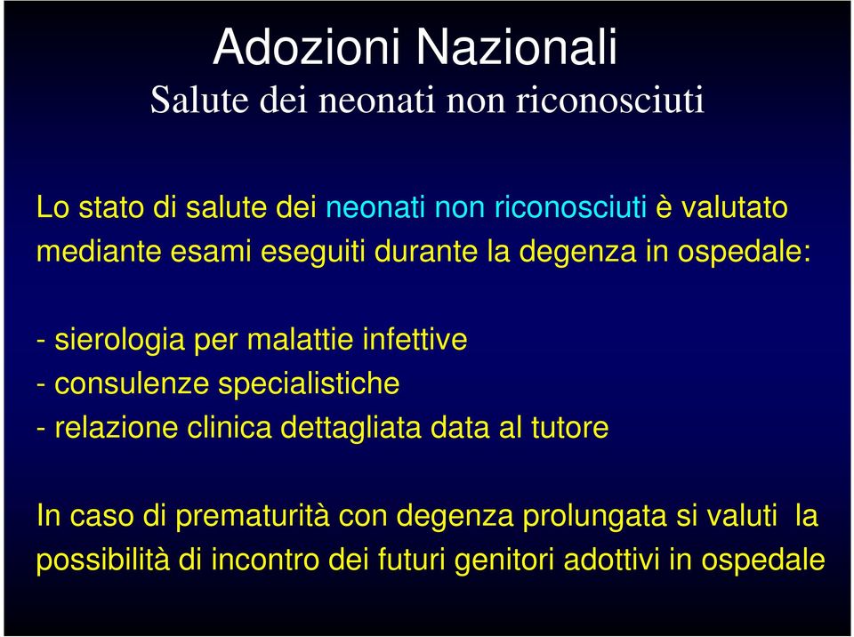 malattie infettive - consulenze specialistiche - relazione clinica dettagliata data al tutore In