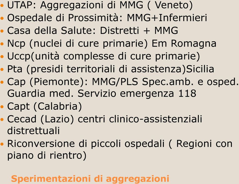 (Piemonte): MMG/PLS Spec.amb. e osped. Guardia med.