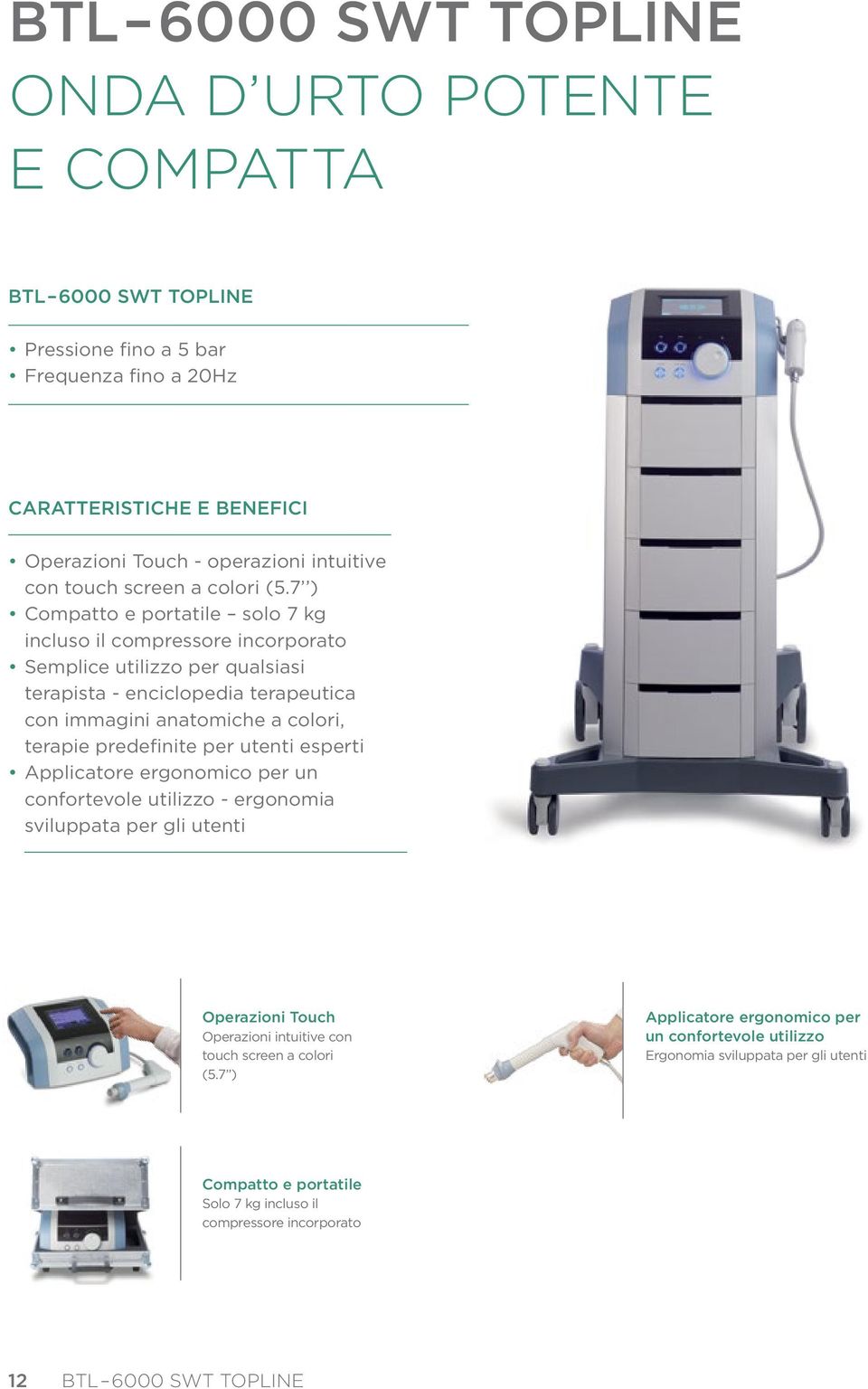 7 ) Compatto e portatile solo 7 kg incluso il compressore incorporato Semplice utilizzo per qualsiasi terapista - enciclopedia terapeutica con immagini anatomiche a colori, terapie