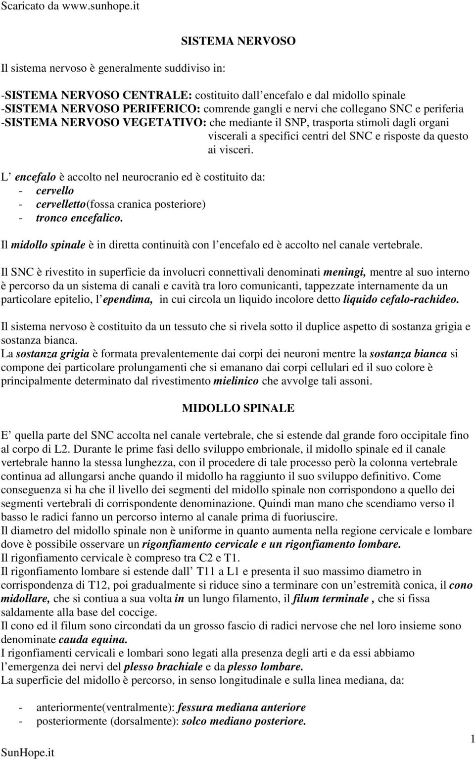 L encefalo è accolto nel neurocranio ed è costituito da: - cervello - cervelletto(fossa cranica posteriore) - tronco encefalico.