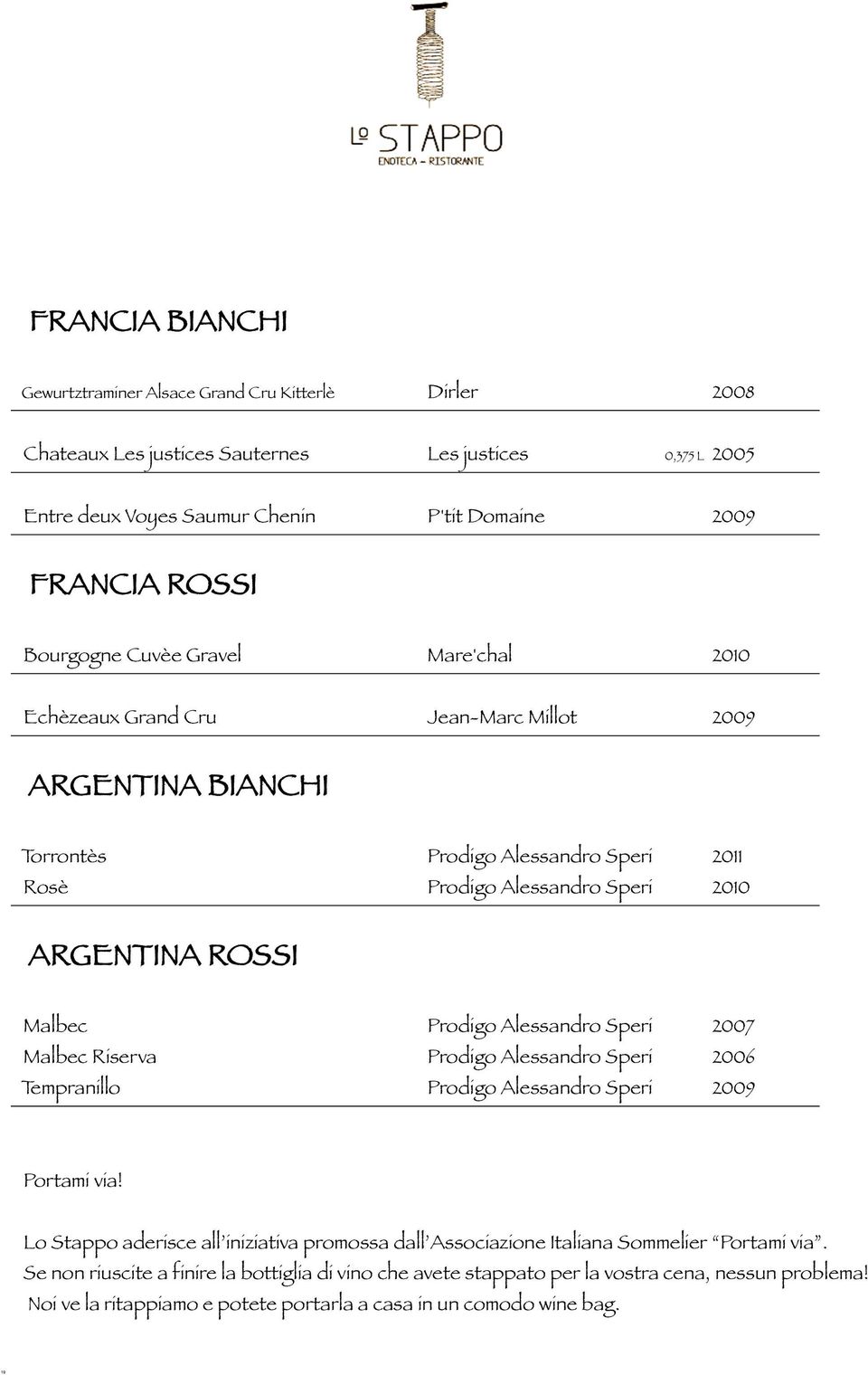 Prodigo Alessandro Speri 2007 Malbec Riserva Prodigo Alessandro Speri 2006 Tempranillo Prodigo Alessandro Speri 2009 Portami via!