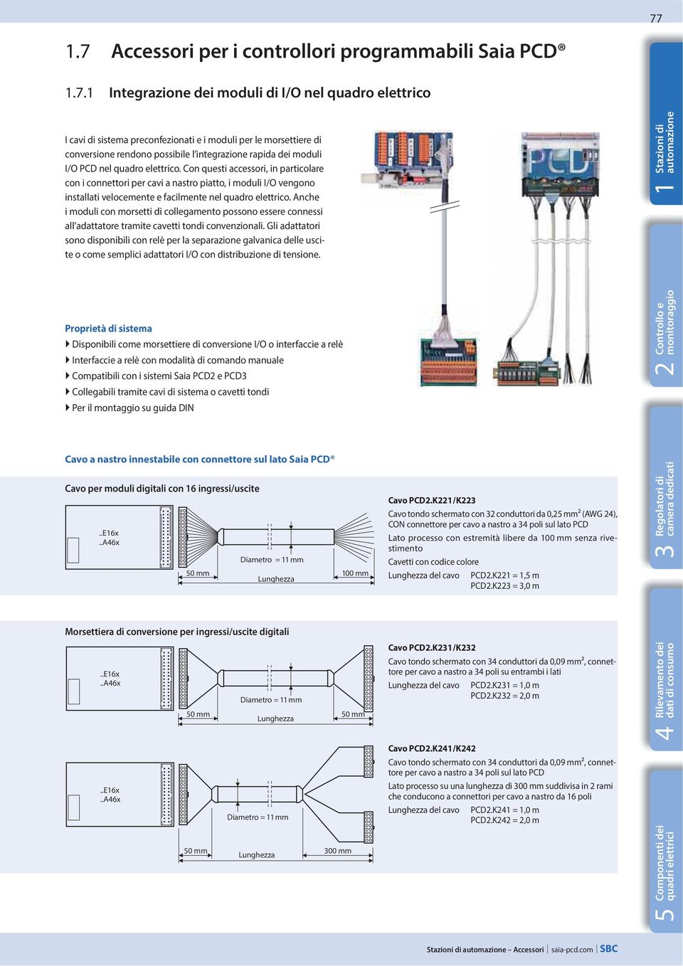 Con questi accessori, in particolare con i connettori per cavi a nastro piatto, i moduli I/O vengono installati velocemente e facilmente nel quadro elettrico.