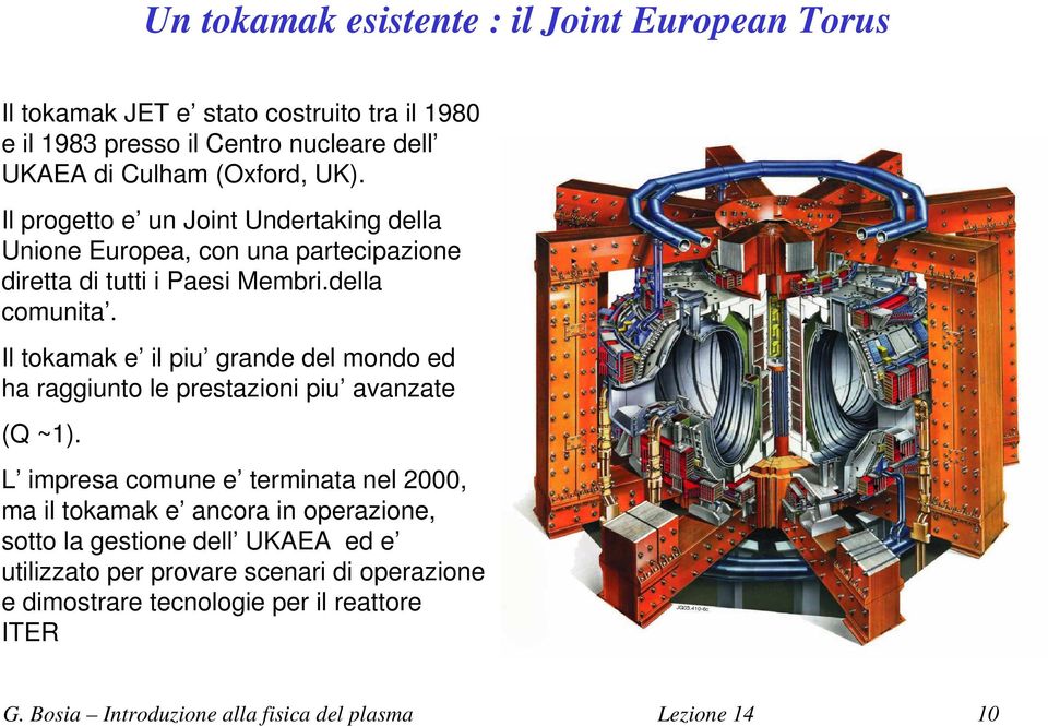 Il tokamak e il piu grande del mondo ed ha raggiunto le prestazioni piu avanzate (Q ~1).