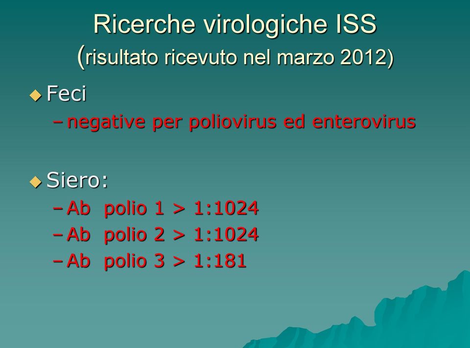 poliovirus ed enterovirus Siero: Ab polio