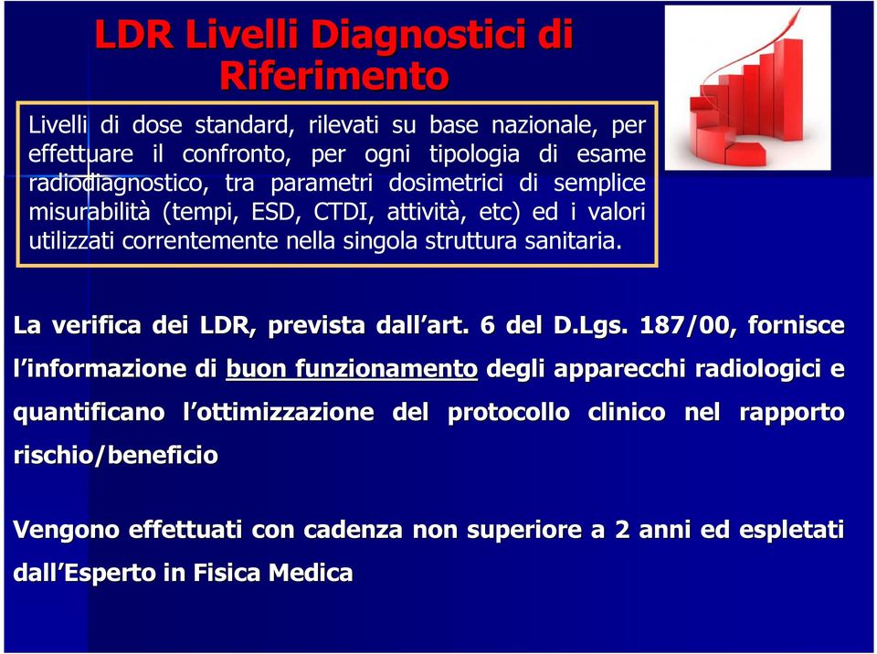 sanitaria. La verifica dei LDR, prevista dall art. art. 6 del D.Lgs.