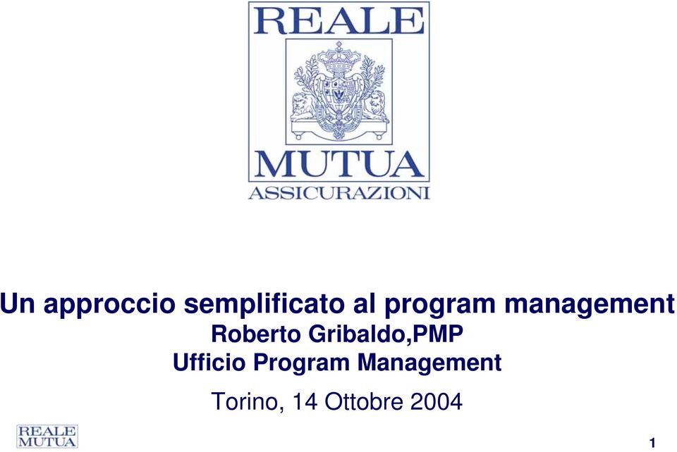 Gribaldo,PMP Ufficio Program