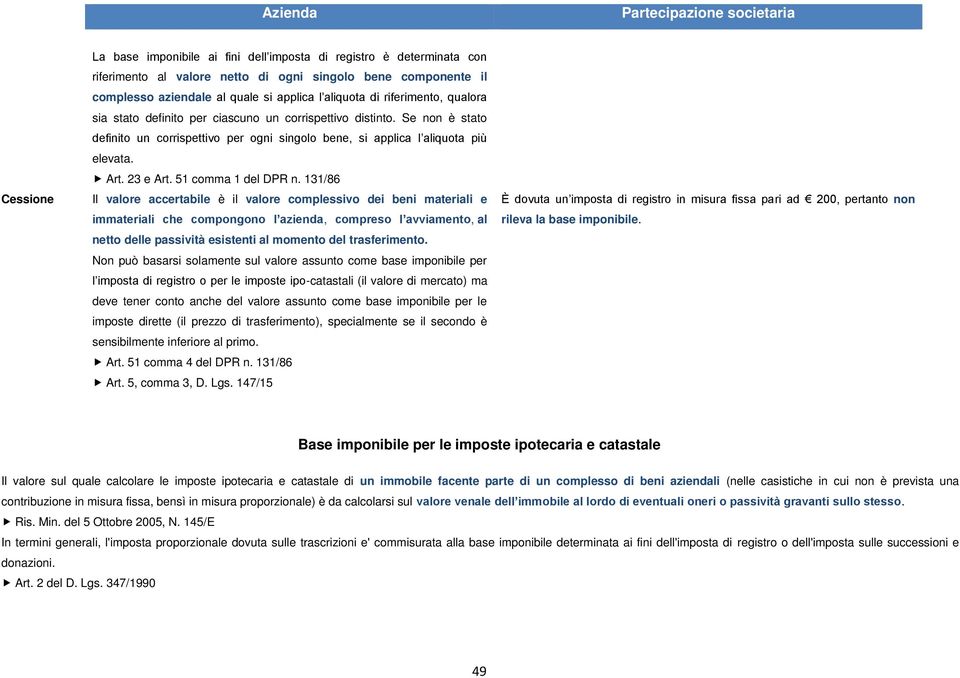 Se non è stato definito un corrispettivo per ogni singolo bene, si applica l aliquota più elevata. Art. 23 e Art. 51 comma 1 del DPR n.