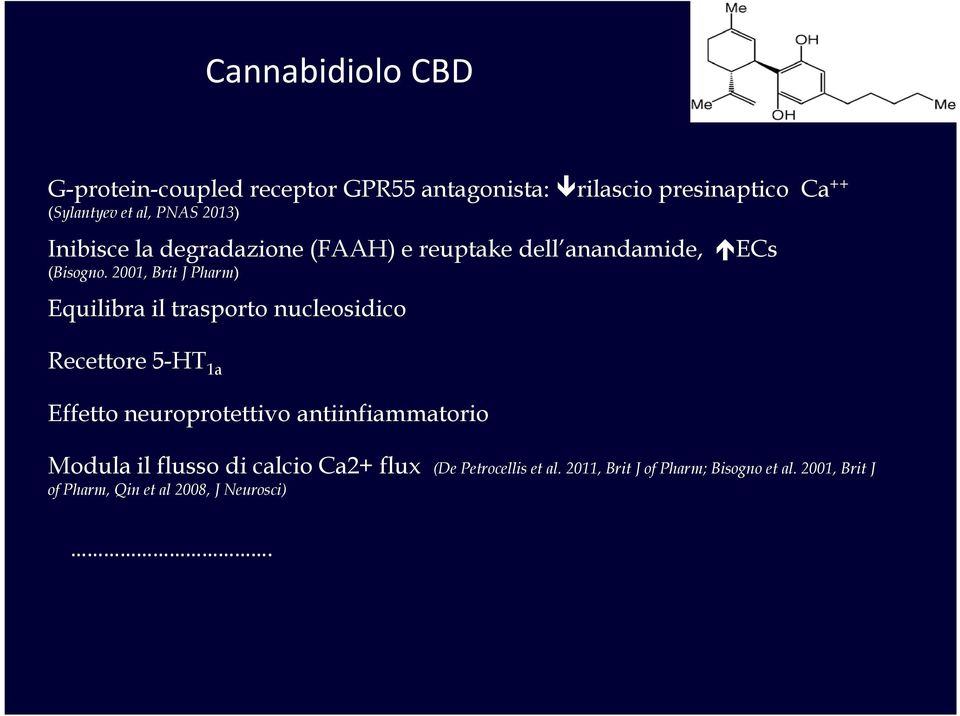 2001, Brit J Pharm) Equilibra il trasporto nucleosidico Recettore5-HT 1a Effetto neuroprotettivo